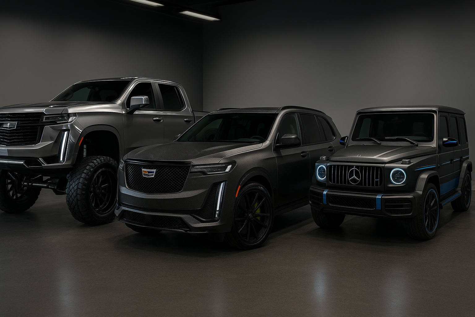 too childish more professinal but all three vehicles should be different brands 